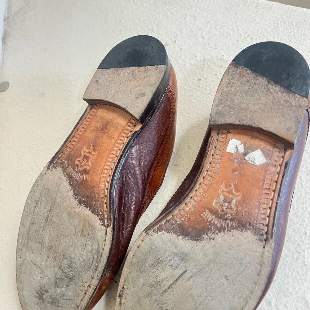 Mezlan Men’s Size 9 Brown Leather Barcelona Tassle Loafer Dress Shoes Classic